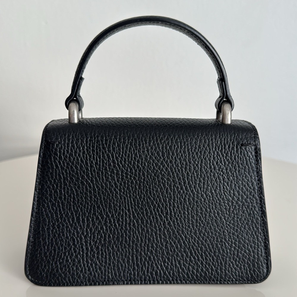 Gucci Black Dionysus Leather Top Handle Bag with Chain Strap, Box, Dust Cover - Picture 6 of 17